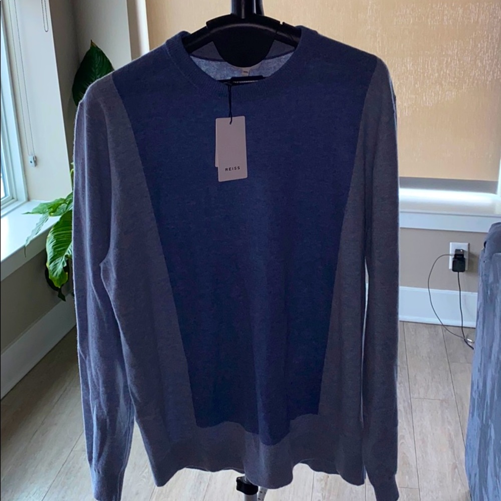 Reiss Cassidy Wool Blend Colorblock Sweater